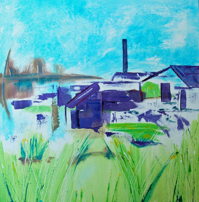 Bare bones IX. 16x16".