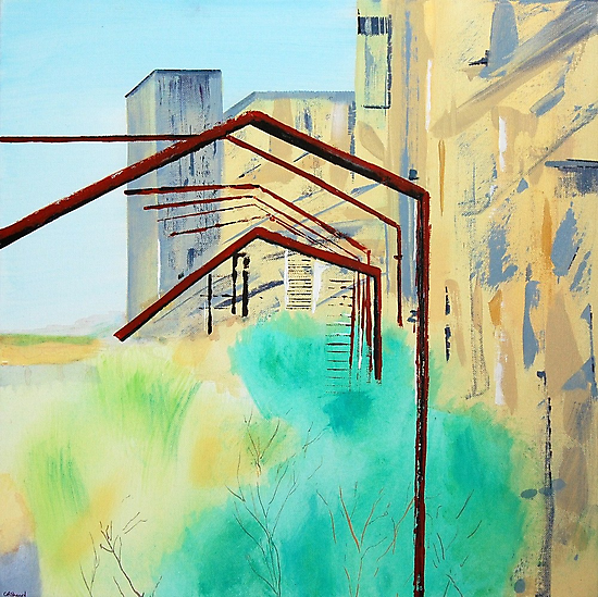 Metalwork VI, 16x16". Sold