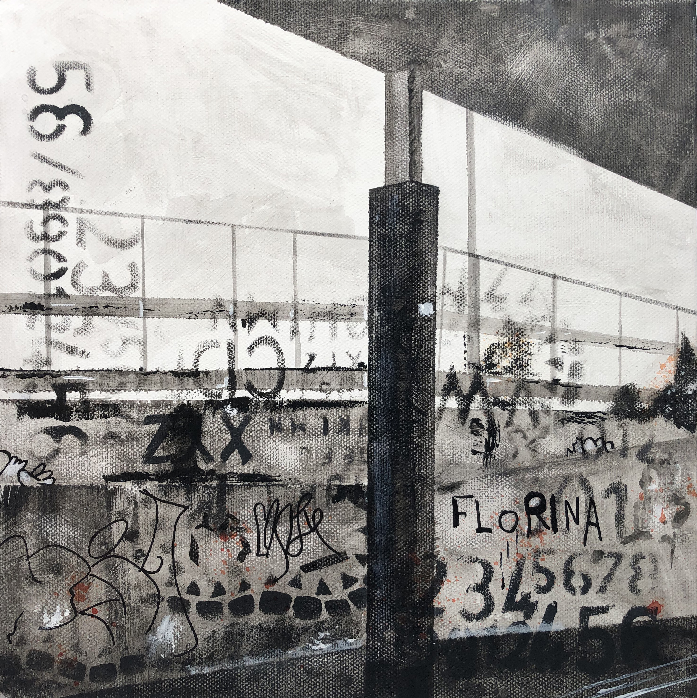 Poppies at the railway station Italy 2012